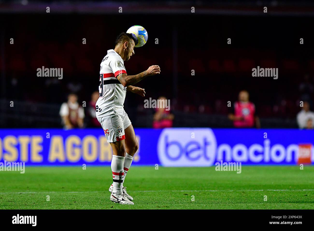 São Paulo (SP), 03/08/2024 - Soccer/São PAULO X FLAMENGO - Rafinha de São Paulo - match entre São PAULO X FLAMENGO, valable pour la 21ème manche du Championnat brésilien, qui a lieu au stade MorumBis, à São Paulo, dans la soirée de ce samedi 03. (Photo : Eduardo Carmim/Alamy Live News) Banque D'Images