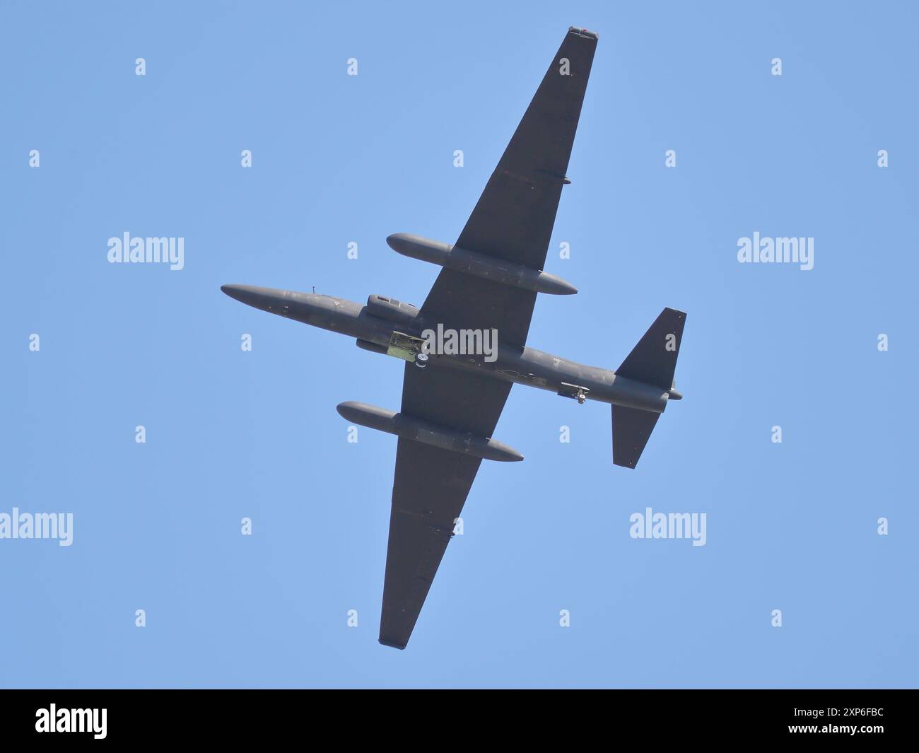 RAF Fairford, Royaume-Uni. 18 juillet 2024. Un avion espion Lockheed U2 de l'USAF atterrit au RIAT Air Show de cette année. Banque D'Images