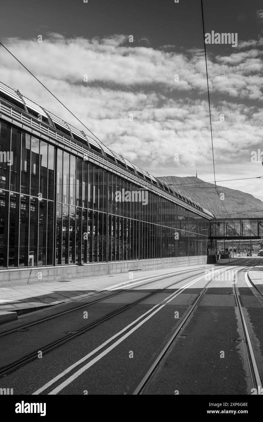 La ville médiévale de Bergen, Norvège. Passerelle vers les fjords. Banque D'Images