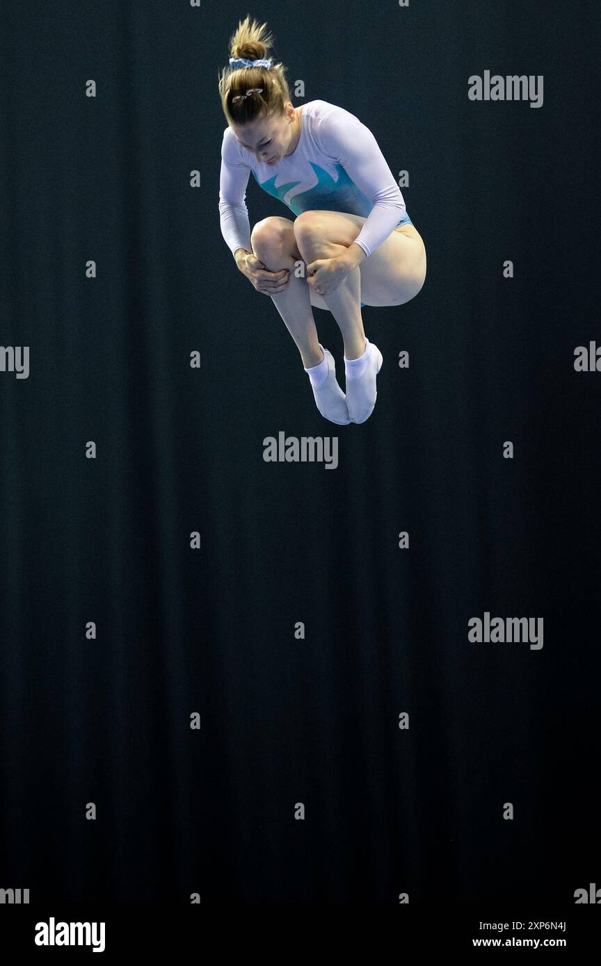 Championnats britanniques de trampoline, de DMT et de Tumbling 2014. Liverpool Echo Arena. Photos par Alan Edwards www.f2images.com Banque D'Images