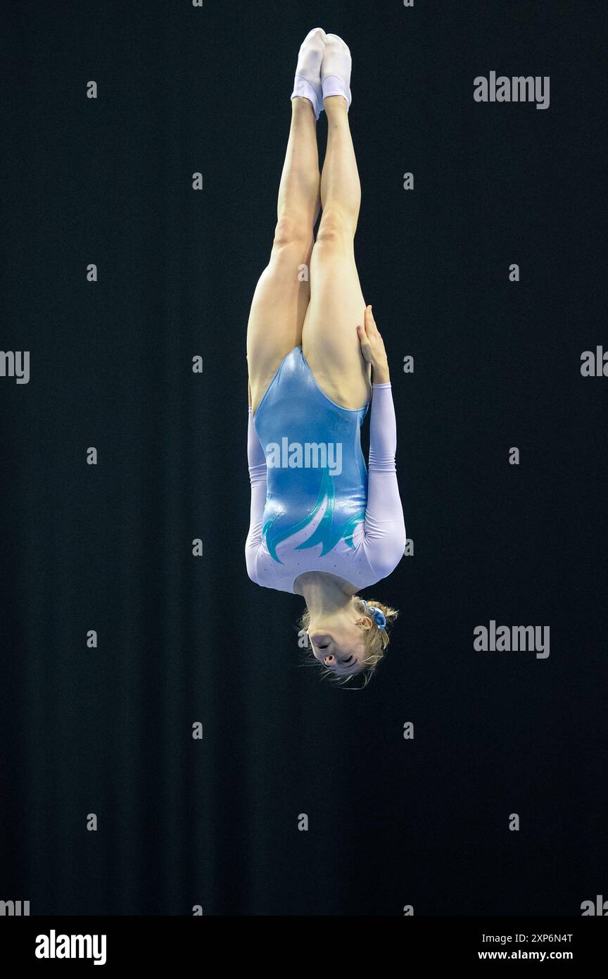Championnats britanniques de trampoline, de DMT et de Tumbling 2014. Liverpool Echo Arena. Photos par Alan Edwards www.f2images.com Banque D'Images