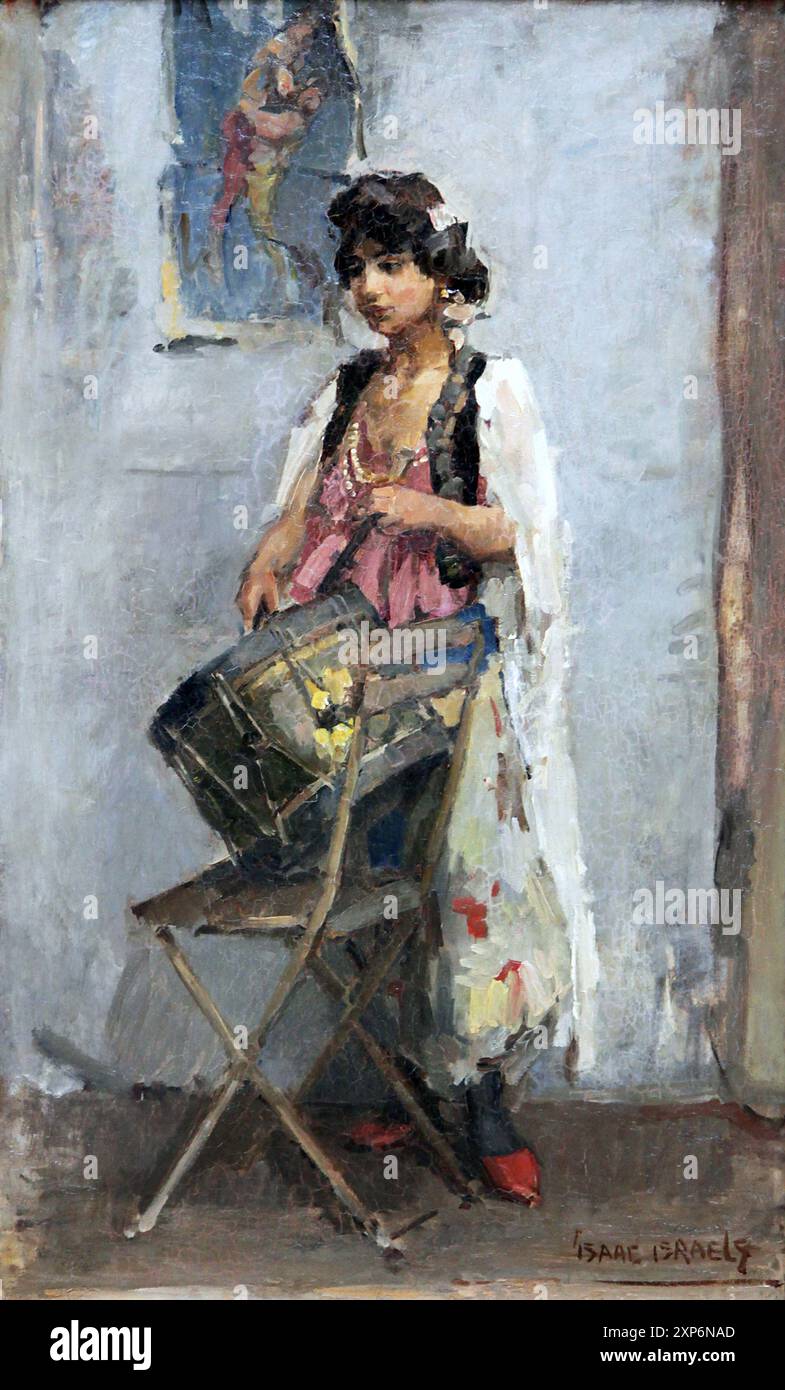 Drummer Girl (1908) de Isaac Israels (1865-1934) Isaac Lazarus Israëls. Peintre hollandais. Amsterdam Impressionnisme. Fils de Jozef Israëls. Banque D'Images