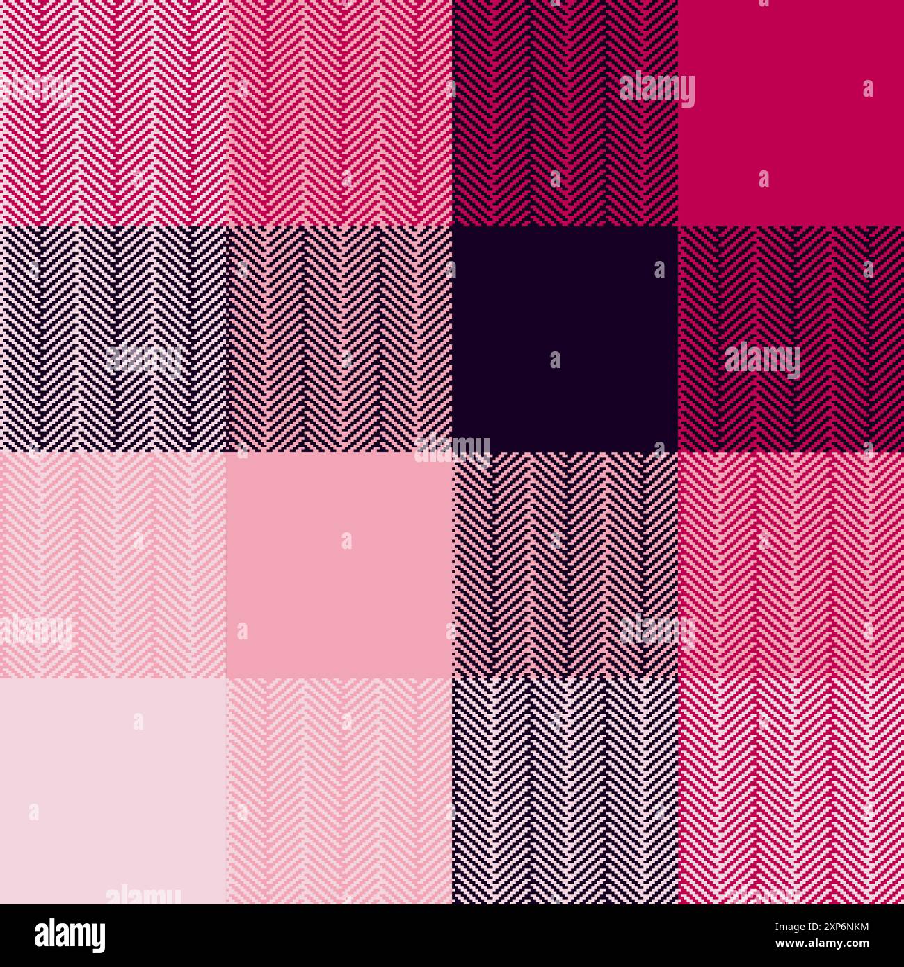 Motif tartan frappant, texture géométrique pixelisée simple adapté aux plaid en tissu, nappes de pique-nique ou toile cirée. Couverture de style rétro classique et foulard tendance représentés dans vector compris Illustration de Vecteur