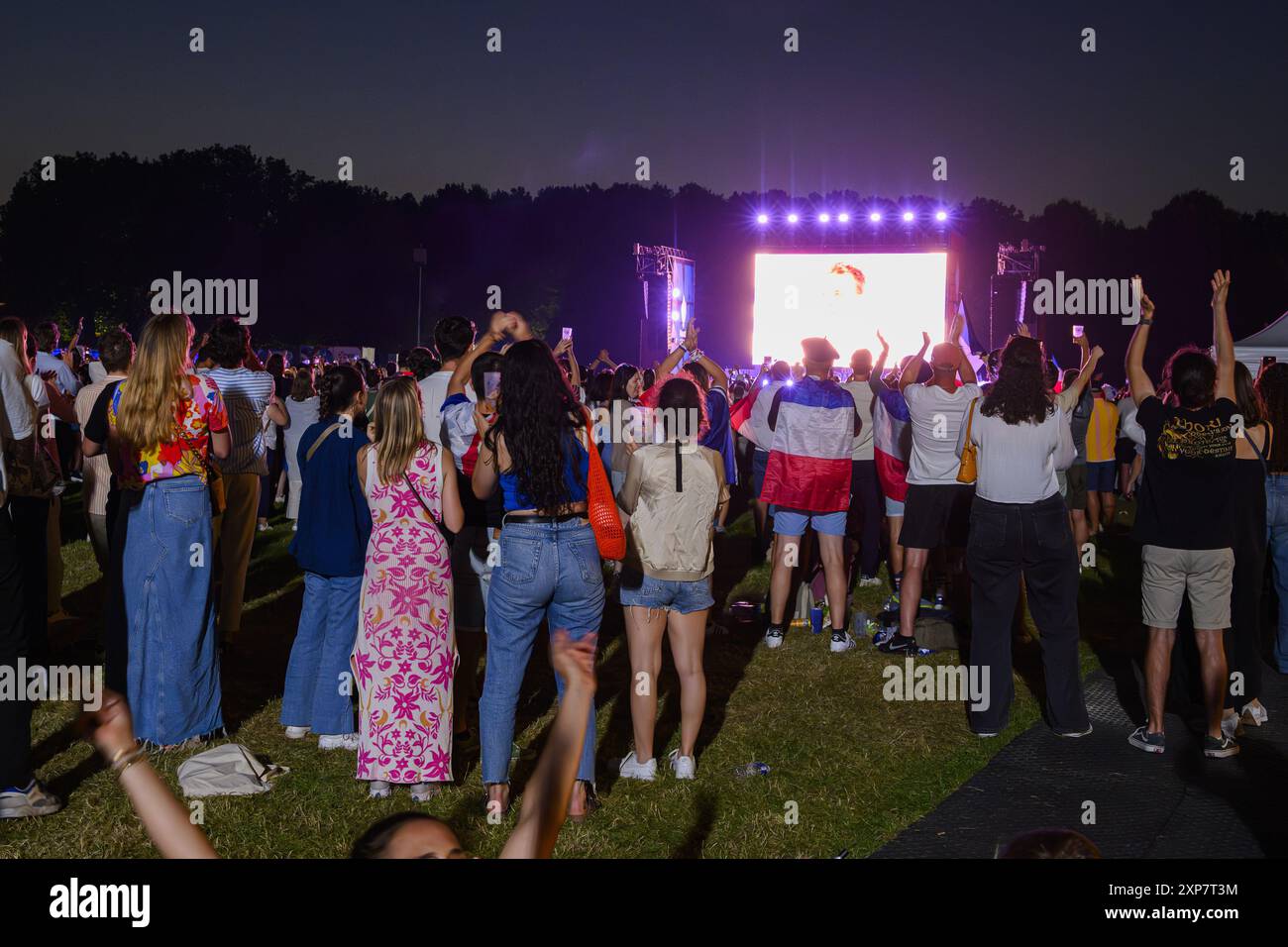 FRANCE. PARIS (75) (19ÈME ARRONDISSEMENT) PARIS JEUX OLYMPIQUES 2024. PENDANT LES JEUX OLYMPIQUES, LE CLUB FRANCE, SITUÉ DANS LA GRANDE HALLE DE LA VILLETTE, Banque D'Images