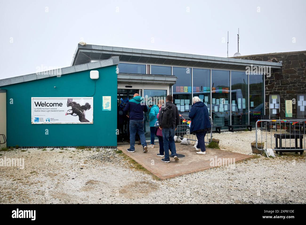 rspb northern ireland rathlin west light seabird centre rathlin island, county antrim, northern ireland, uk Banque D'Images