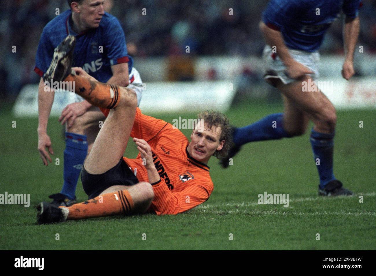 Wolverhampton Wanderers v Ipswich Town at Molineux 10/2/90 Paul Jones Banque D'Images