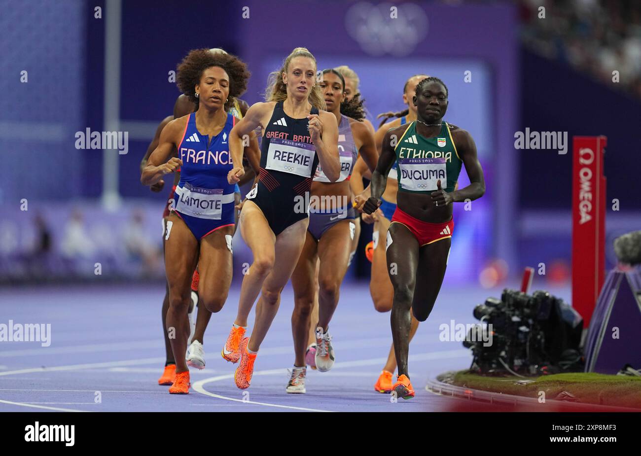 04 août 2024 : Jemma Reekie (Grande-Bretagne) participe à la demi-finale du 800 m féminin le jour 9 des Jeux Olympiques au stade de France, Paris, France. Ulrik Pedersen/CSM. Crédit : Cal Sport Media/Alamy Live News Banque D'Images