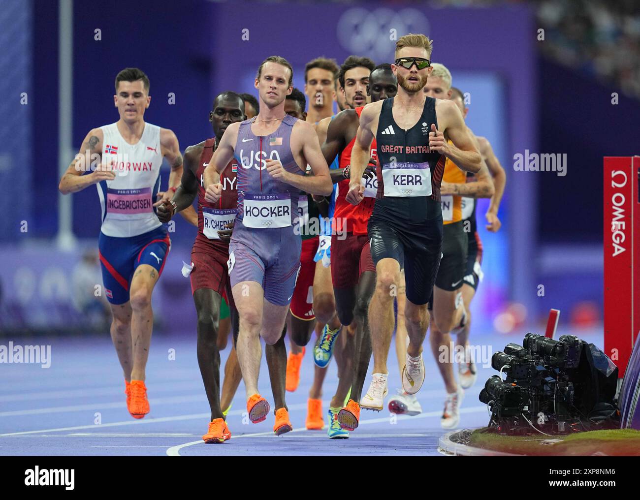 04 août 2024 : Josh Kerr (Grande-Bretagne) participe à la demi-finale du 1500 m masculin le jour 9 des Jeux Olympiques au stade de France, Paris, France. Ulrik Pedersen/CSM. Banque D'Images