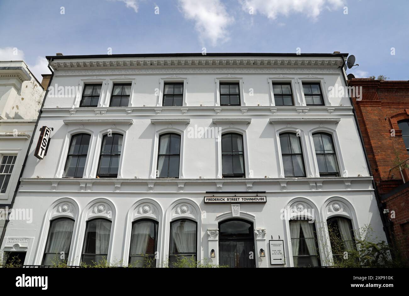 Frederick Street Townhouse dans le quartier des bijoux de Birmingham Banque D'Images