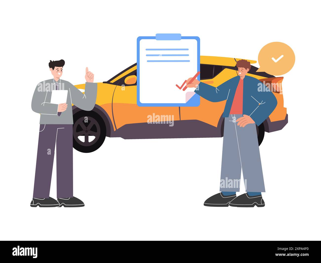 location de voiture location location de véhicule automobile accord paiement payer transport transport transport automobile personnage modèle icône Illustration de Vecteur
