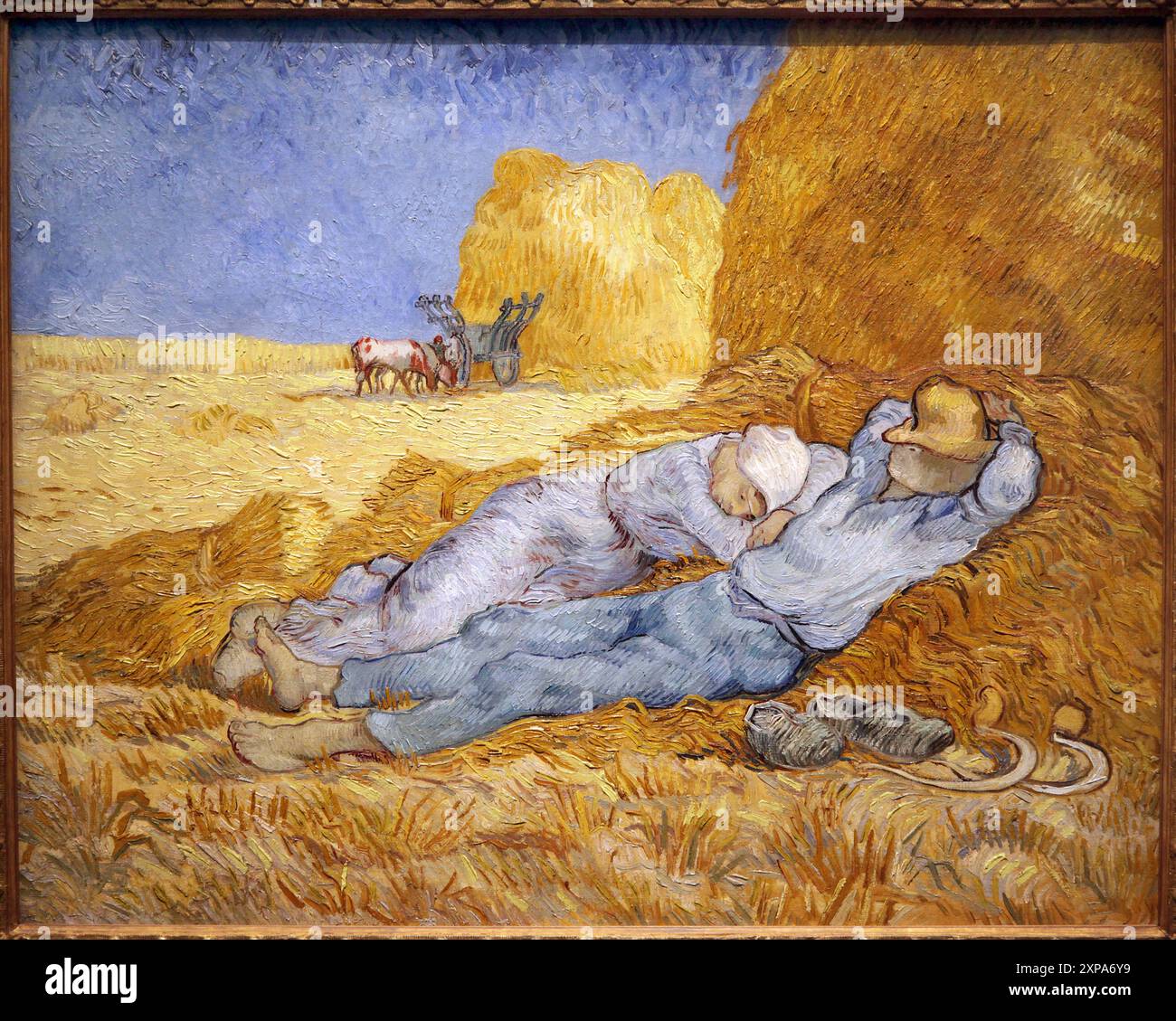 La sieste d'après Millet (1889) de Vincent van Gogh (1853-1890). Banque D'Images