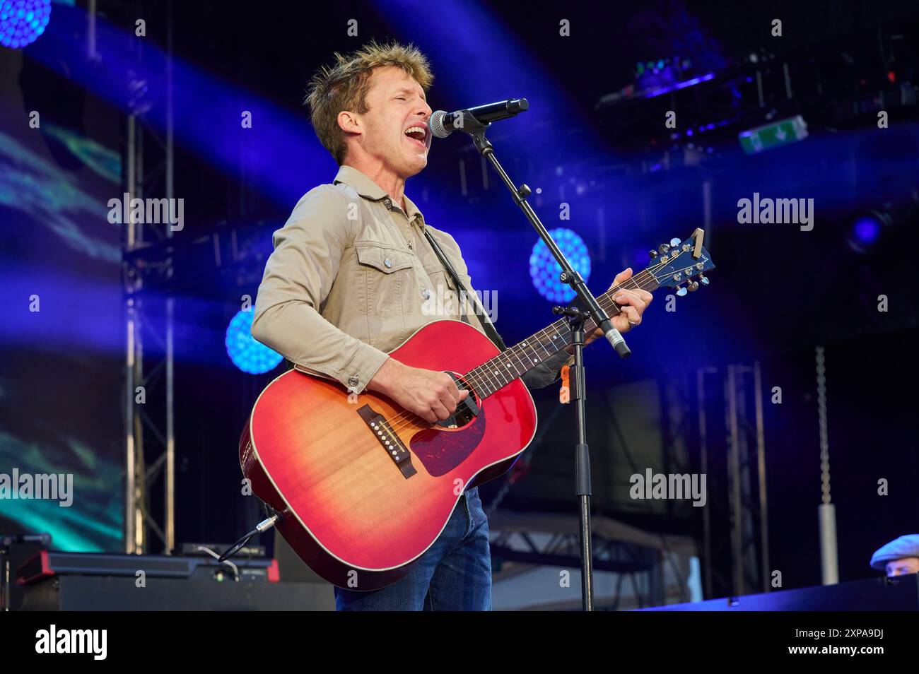 James Blunt live beim Sommerfestival 2024 unter dem motto 'Beats, Bands und Beach' in der Autostadt. Wolfsburg, 04.08.2024 Banque D'Images