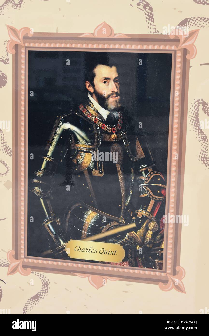 Charles de Habsbourg, né le 24 février 1500 à Gand (comté de Flandre) et mort le 21 septembre 1558 au monastère de Yuste (Espagne), élu en 1520 emper Banque D'Images