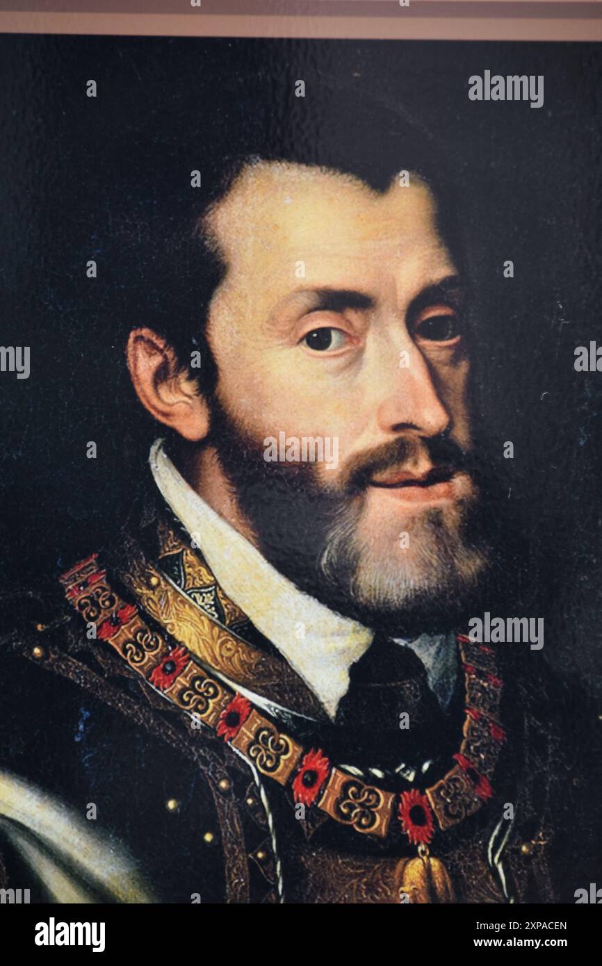Charles de Habsbourg, né le 24 février 1500 à Gand (comté de Flandre) et mort le 21 septembre 1558 au monastère de Yuste (Espagne), élu en 1520 emper Banque D'Images