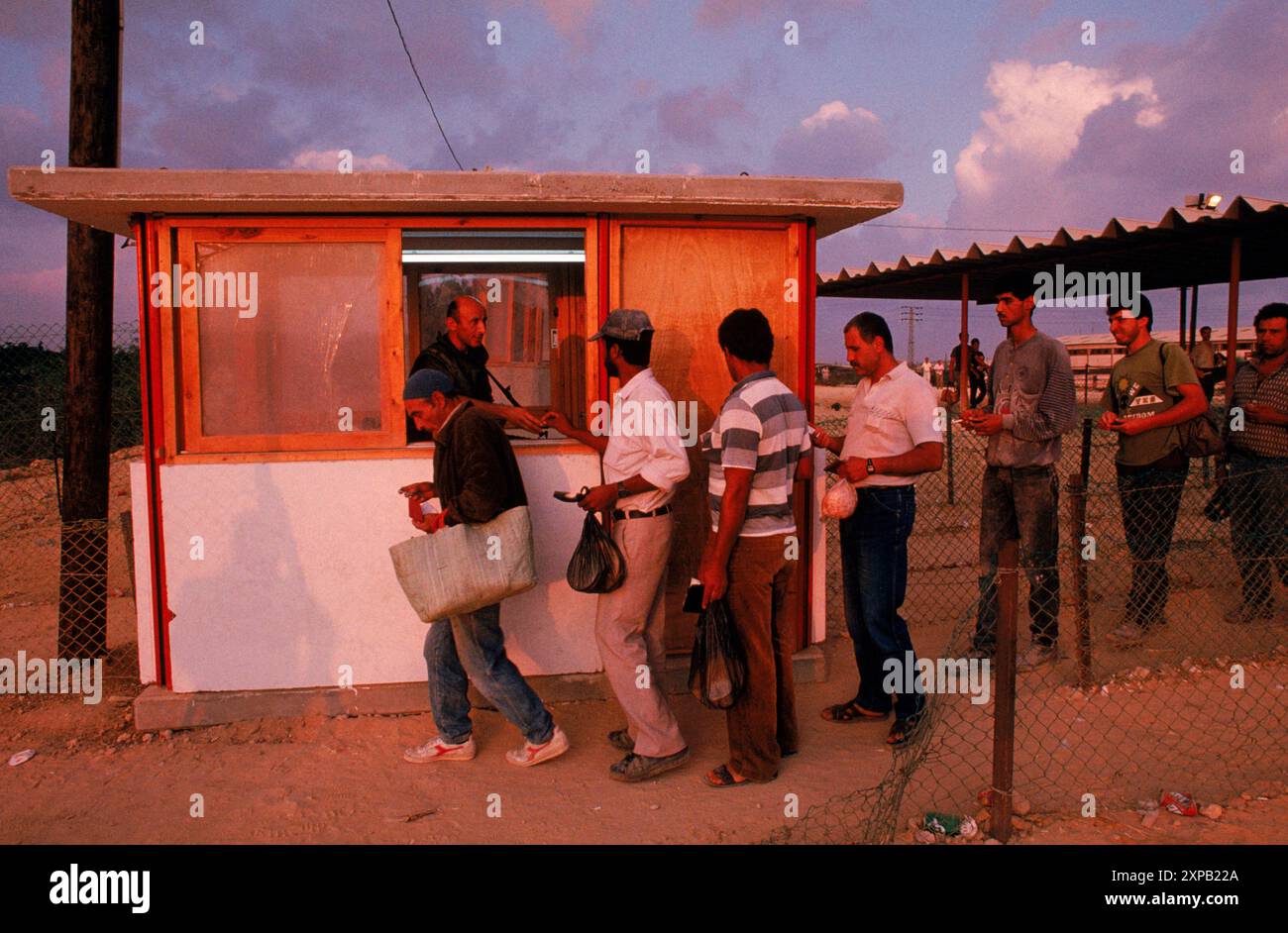 Poste de contrôle d'Erez, Israël. Banque D'Images