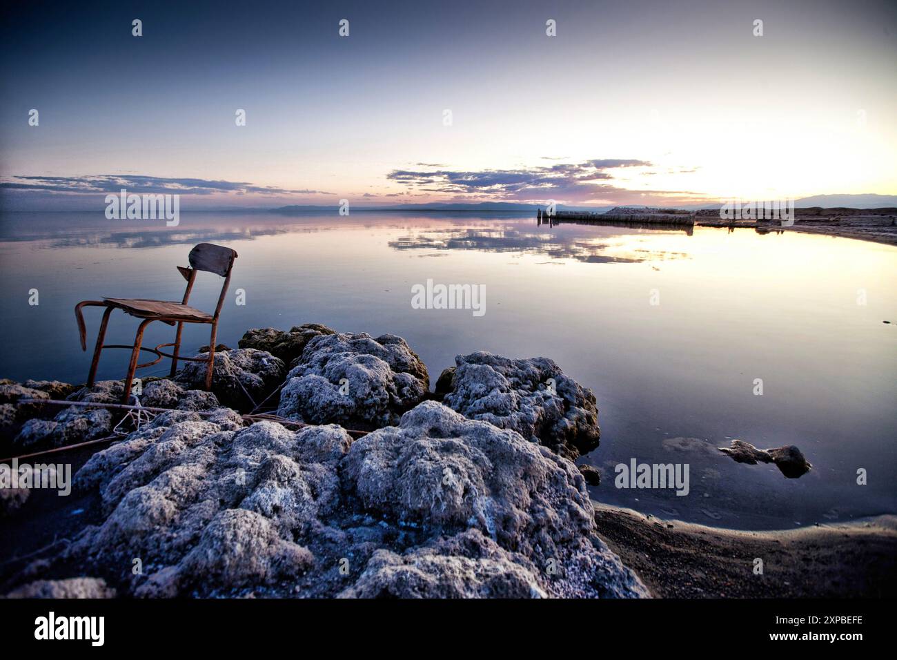 La mer de Salton, Californie, États-Unis Banque D'Images