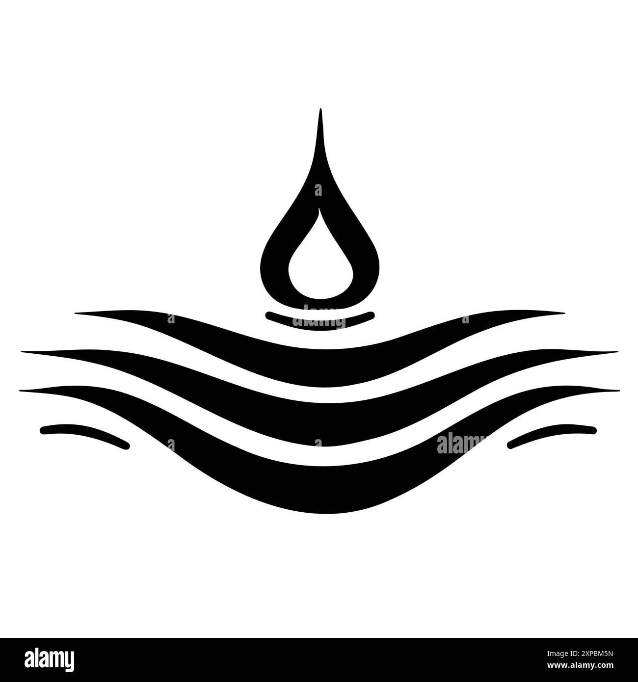Symbole zen avec des éléments d'eau et de feu Illustration de Vecteur