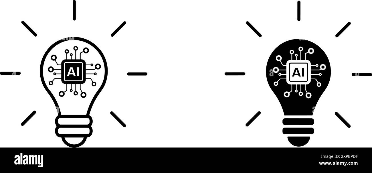 Innovation AVC modifiable Intelligence artificielle. Illustration vectorielle. Illustration de Vecteur