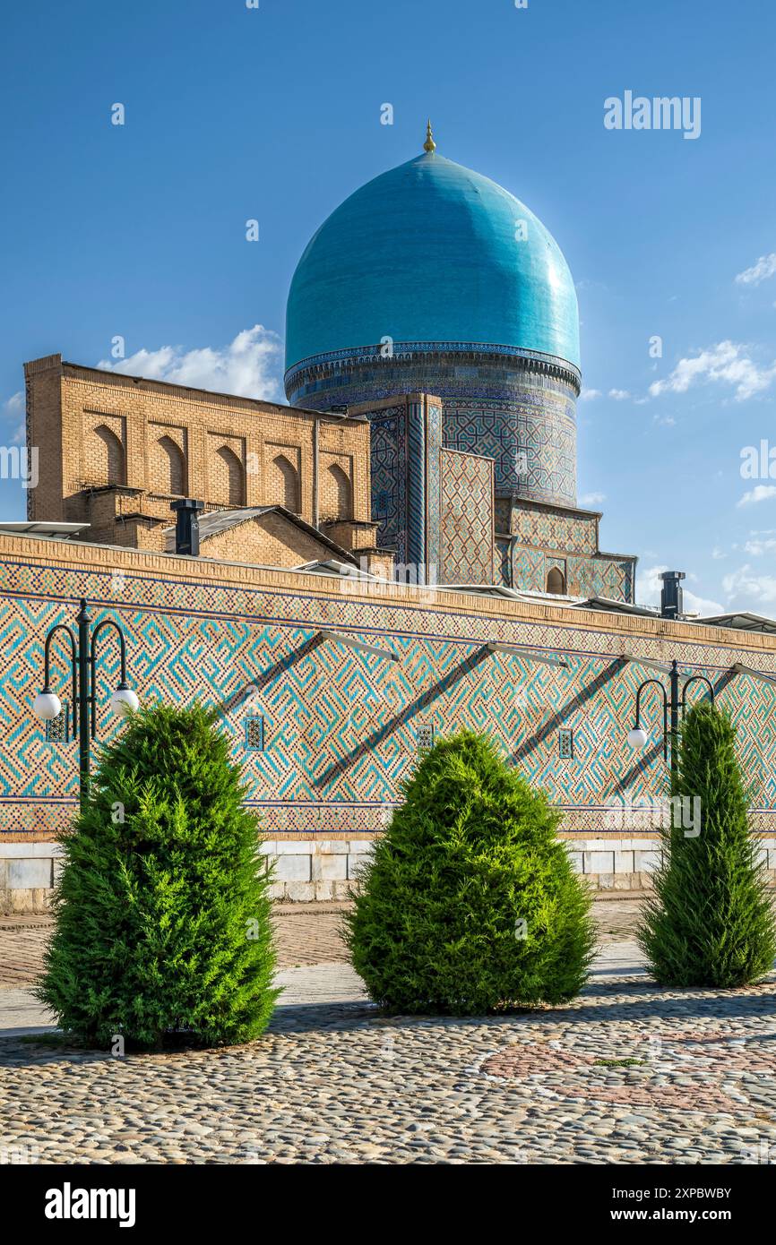 Tilya-Kori Madrasa, Registan, Samarcande, Ouzbékistan Banque D'Images