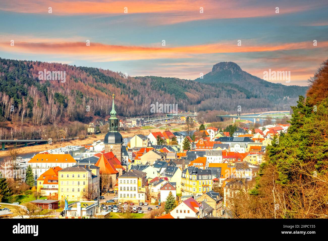 Vieille ville de Bad Schadau, Allemagne Banque D'Images