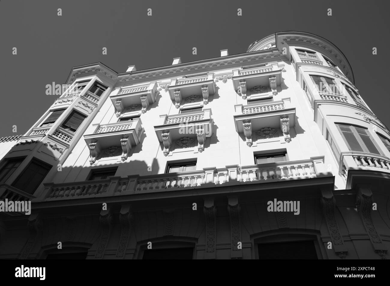 Bâtiment Felix Saenz, Málaga, sud de l'Espagne. Banque D'Images