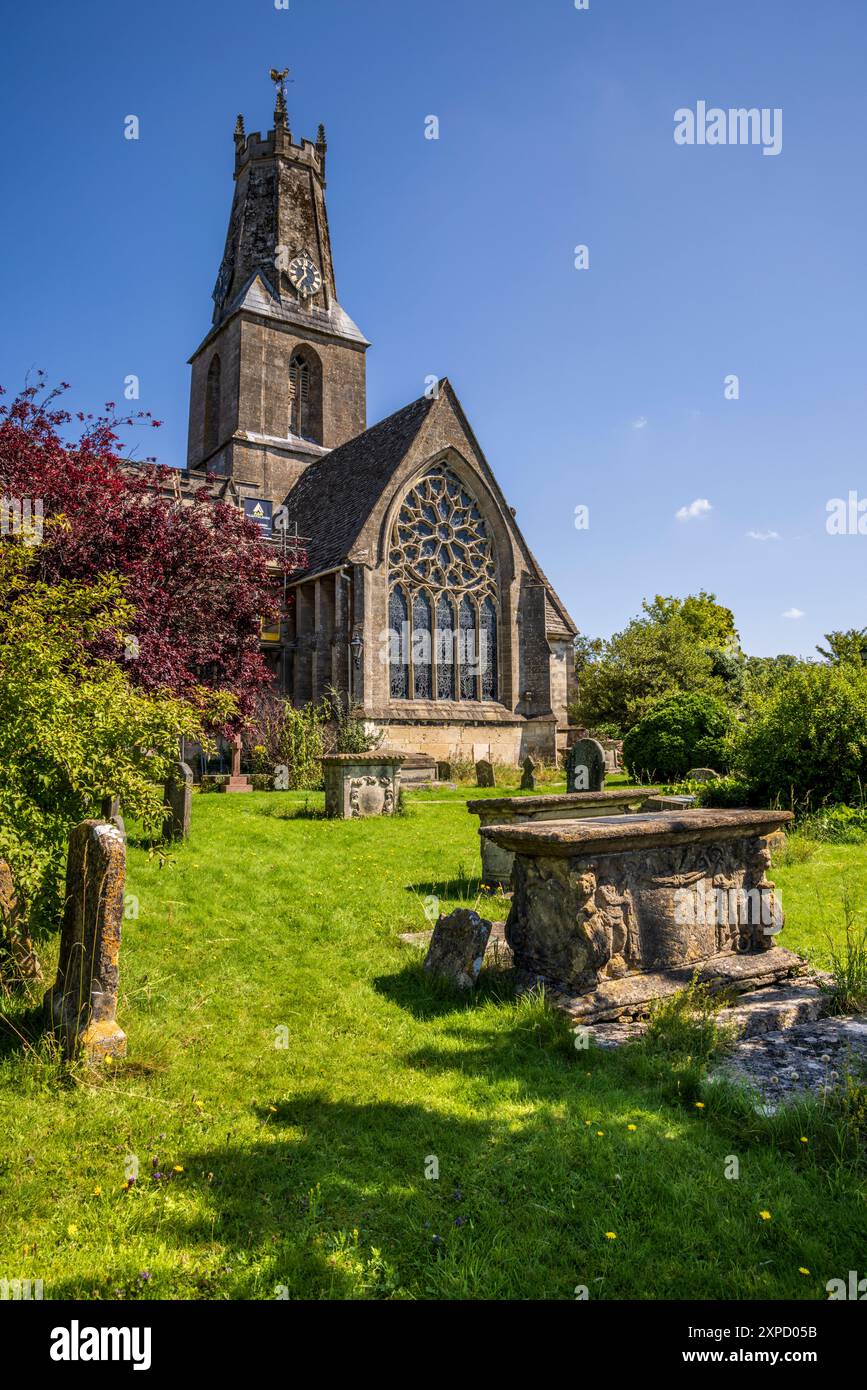 Église de la Sainte Trinité à Minchinhampton, Cotswolds AONB, Gloucestershire Banque D'Images