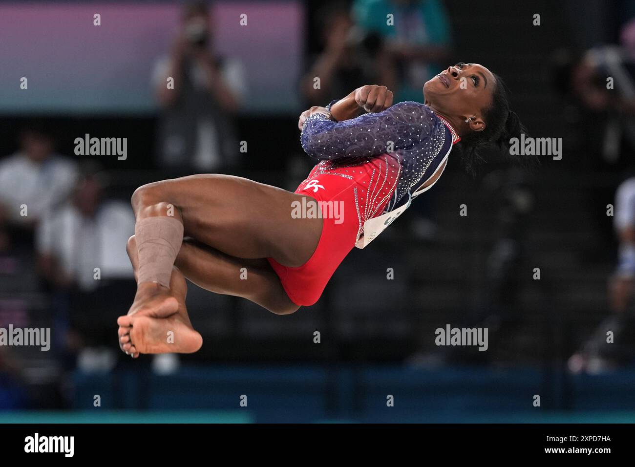 Parigi, France. 05 août 2024. Pendant la salle de gymnastique artistique féminine aux Jeux olympiques de 2024, lundi 5 août 2024, à Paris, France. (Photo de Gian Mattia D'Alberto/LaPresse) crédit : LaPresse/Alamy Live News Banque D'Images