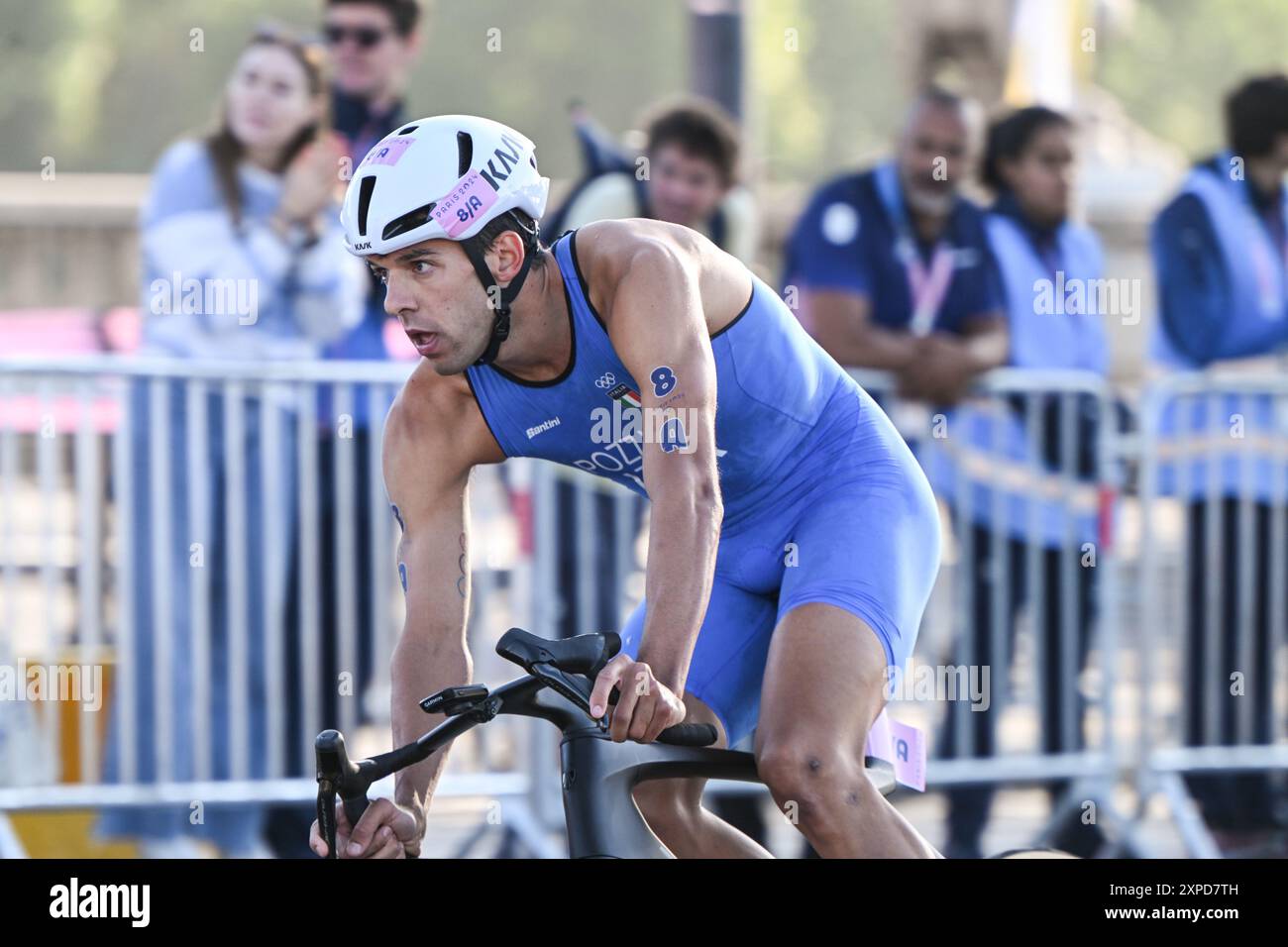 Alessio Crociani d'Italie lors du Triathlon de relais mixte Paris le 5 août 2024 à Paris, France Banque D'Images