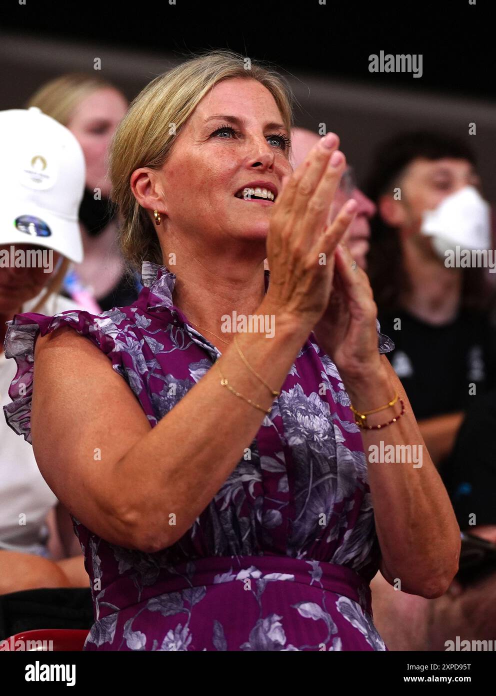 La duchesse d'Édimbourg au vélodrome national de Saint-Quentin-en-Yvelines, le dixième jour des Jeux Olympiques de Paris 2024 en France. Date de la photo : lundi 5 août 2024. Banque D'Images