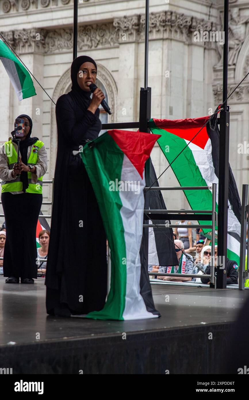 Marche nationale pour la Palestine dans le centre de Londres Banque D'Images