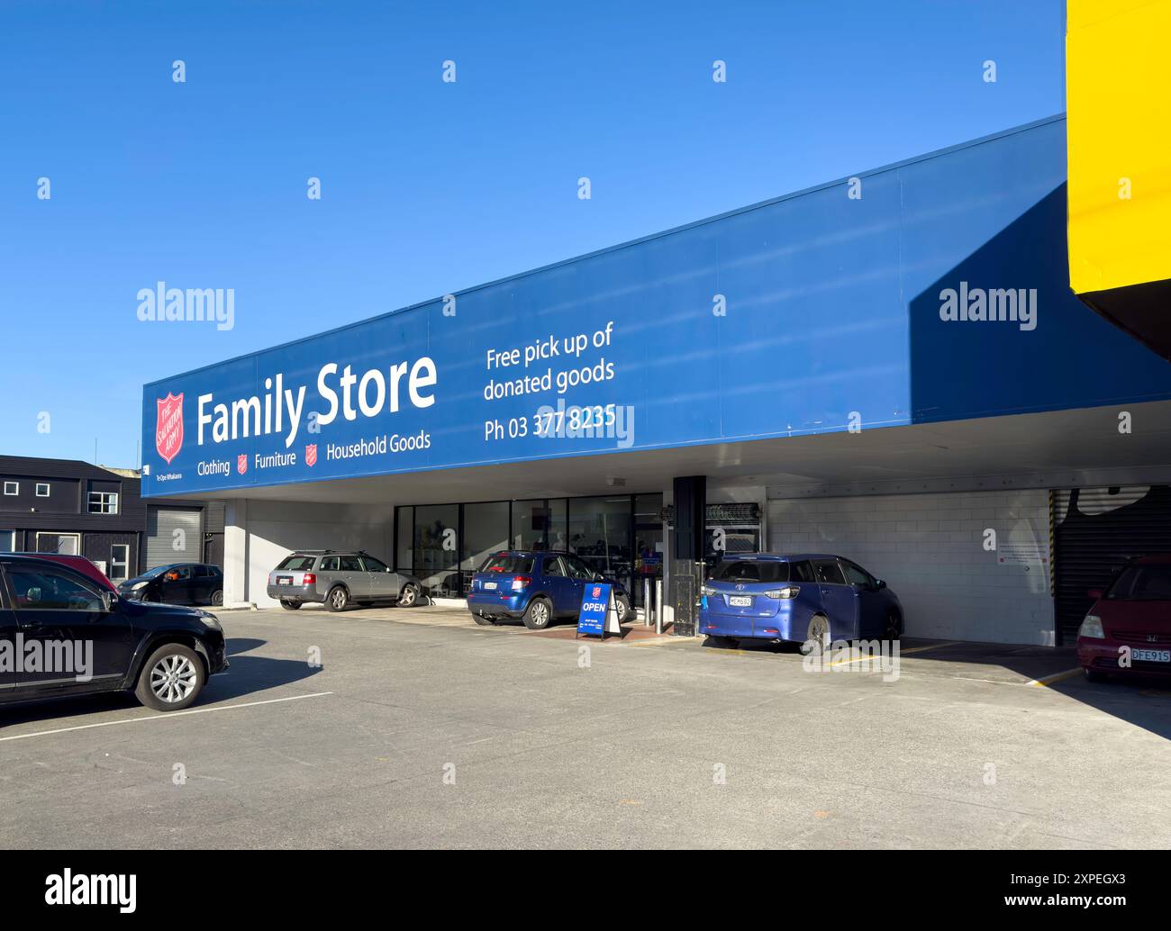 Salvation Army Family Store, Carlyle Street, Sydenham, Christchurch (Ōtautahi), Canterbury, nouvelle-Zélande Banque D'Images