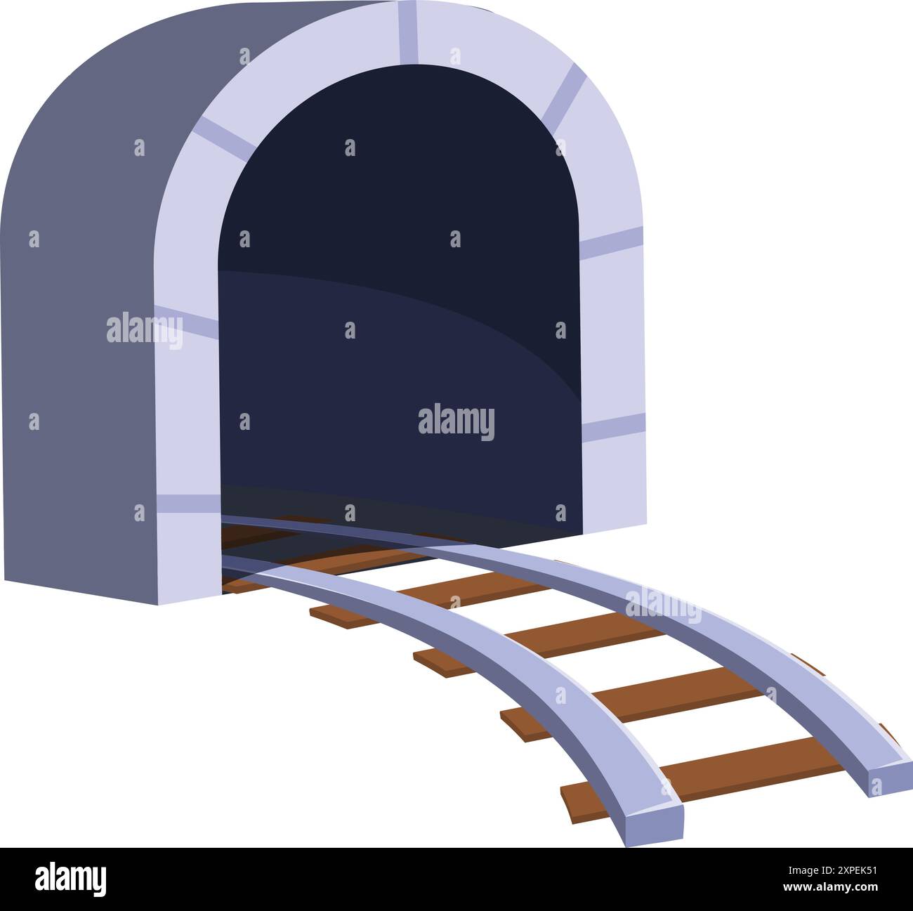 Bande dessinée disparaissant dans un tunnel sombre, évoquant mystère et aventure Illustration de Vecteur