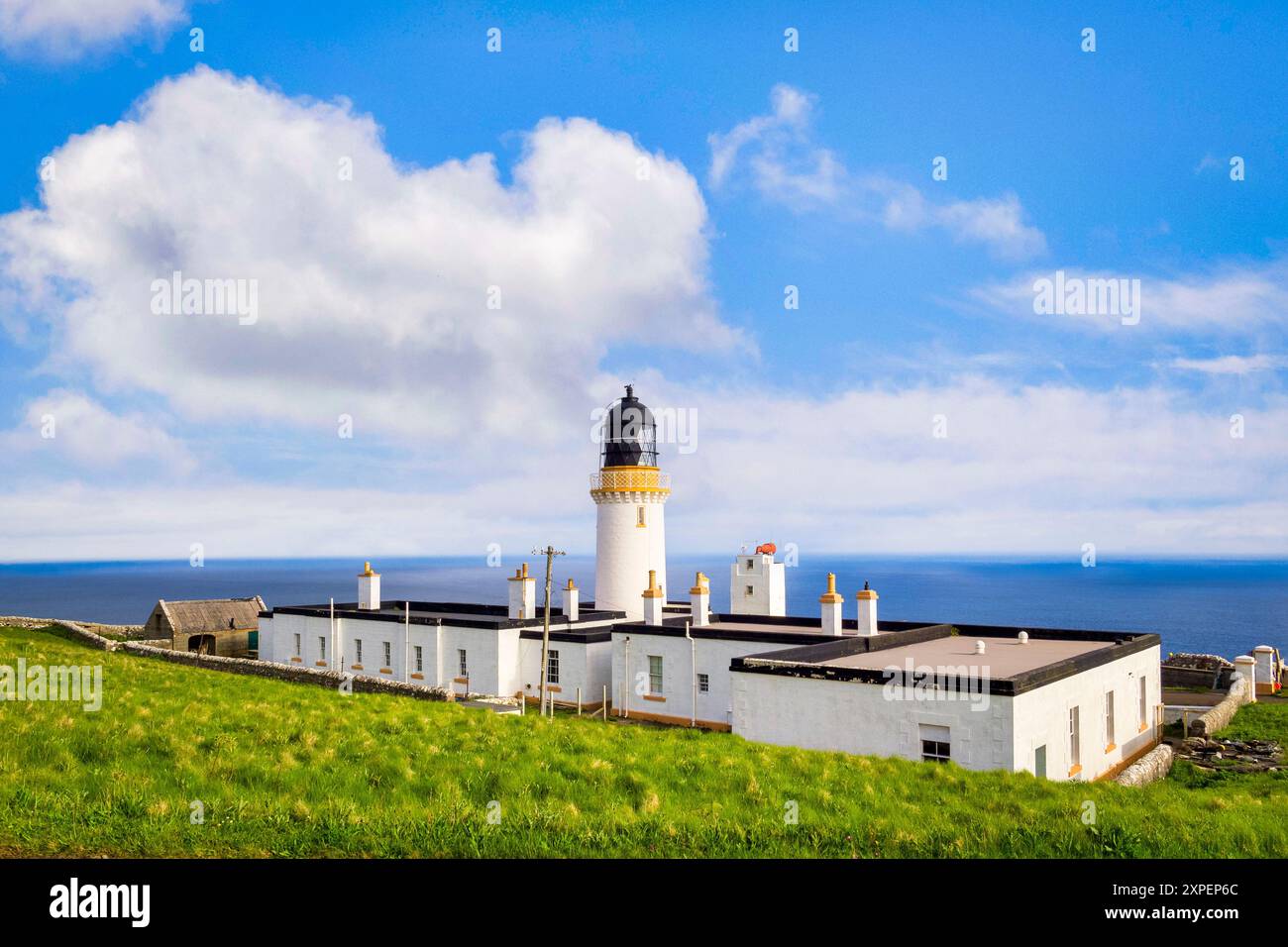 Phare de Dunnet Head, Caithness, Écosse, Royaume-Uni Banque D'Images