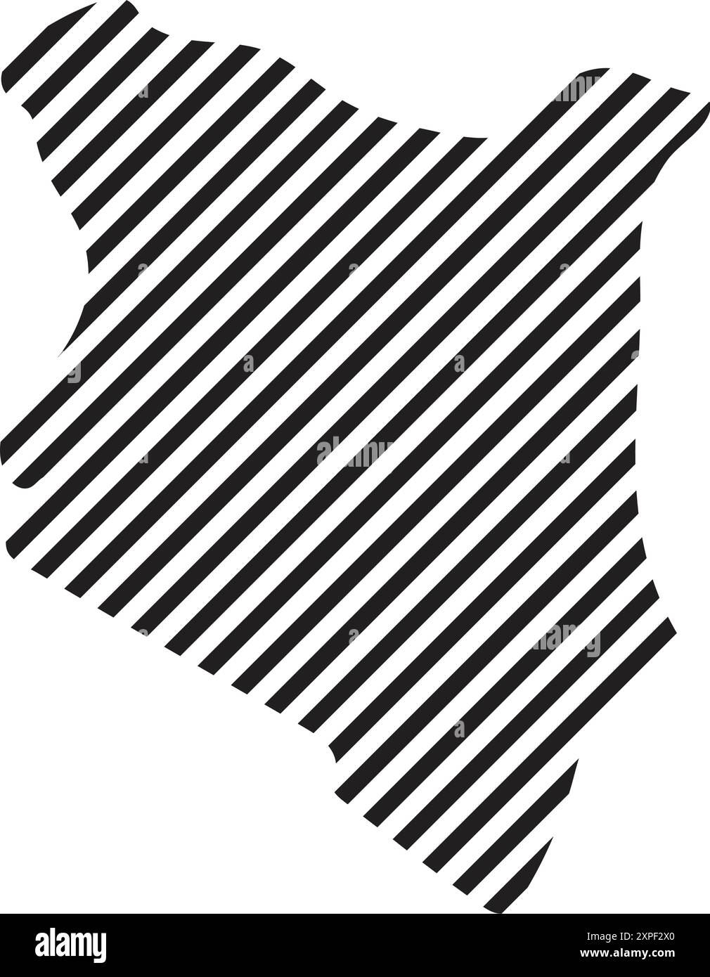 Conception d'illustration d'icône de carte de pays du Kenya Illustration de Vecteur