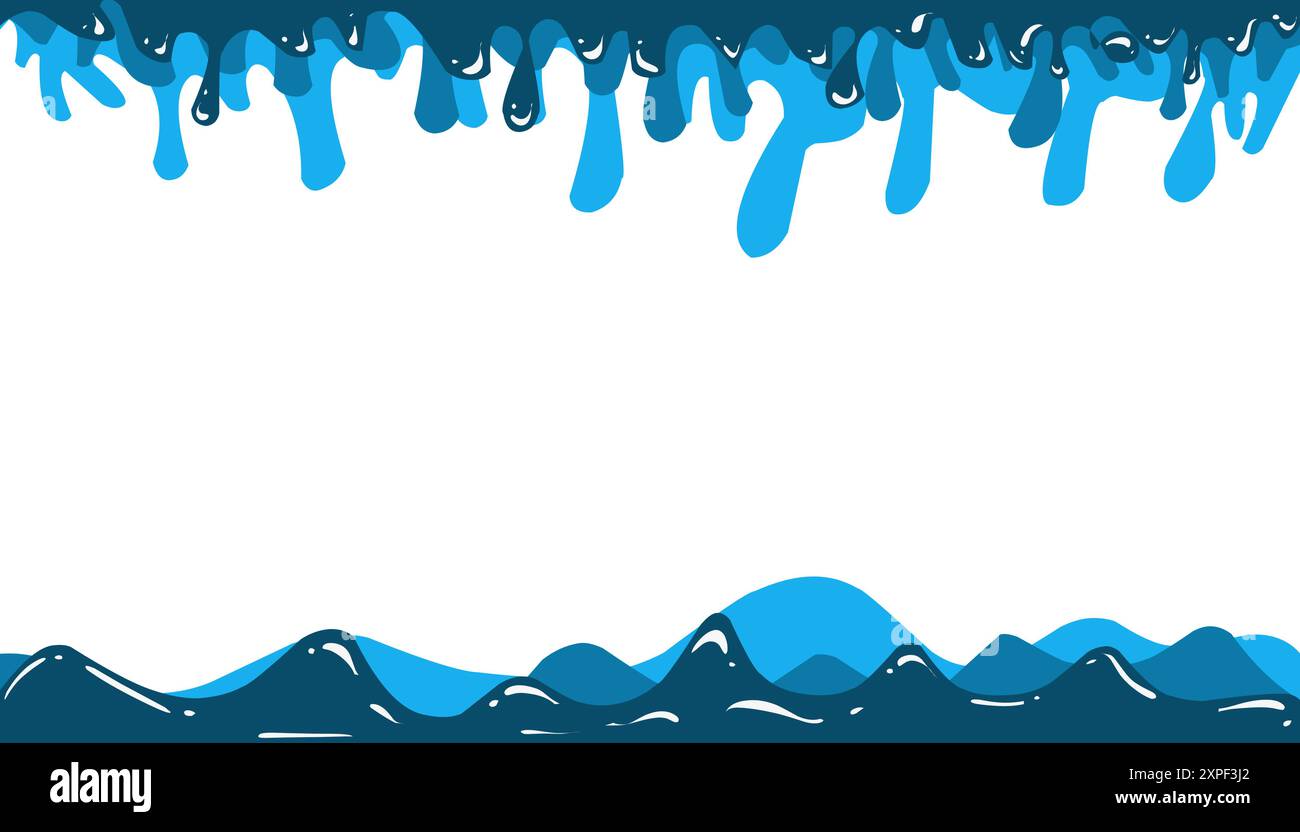 Fond d'illustration abstrait bleu liquide, motif d'onde de texture. Idéal pour les fonds d'écran de site Web, les affiches, les cartes d'invitation, les couvertures de livre Illustration de Vecteur