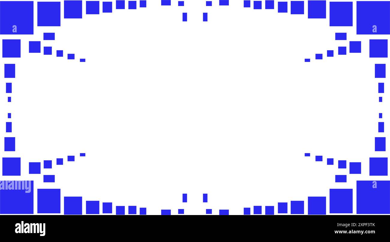 Fond abstrait avec un cadre de motif bleu. Parfait pour les fonds d'écran, les fonds de site Web, les affiches, les bannières Illustration de Vecteur
