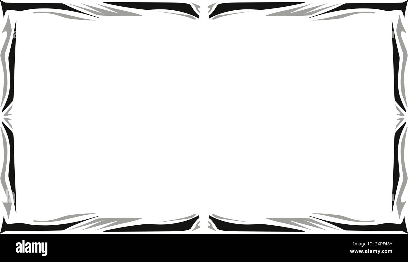 Arrière-plan de l'illustration abstraite avec cadre de motif noir et blanc. Idéal pour les fonds d'écran de site Web, les cartes d'invitation, les cartes de vœux, les affiches Illustration de Vecteur