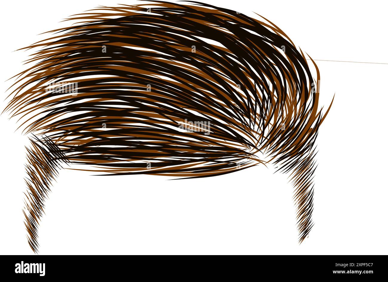 Illustration d'un style mixte de cheveux noir et brun pour les hommes. Parfait pour les autocollants, les éléments de montage vidéo, le web, les médias sociaux Illustration de Vecteur