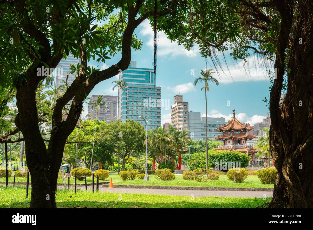228 Parc commémoratif de la paix et vue sur la ville à Taipei, Taiwan Banque D'Images