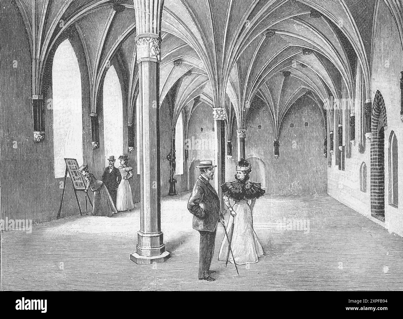 Die Marienburg, Malborku, eine im 13. Jahrhundert erbaute mittelalterliche Ordensburg des Deutschen Ordens an der Nogat, heute Polen. Hier der Kapitel Banque D'Images