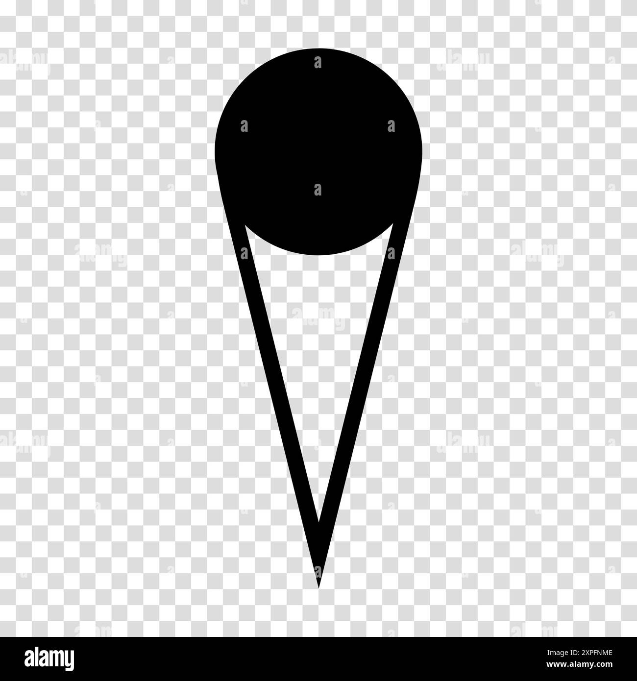 Icône de carte de l'épingle de localisation. Conception plate. Signe d'illustration vectorielle sur un fond transparent. Illustration de Vecteur