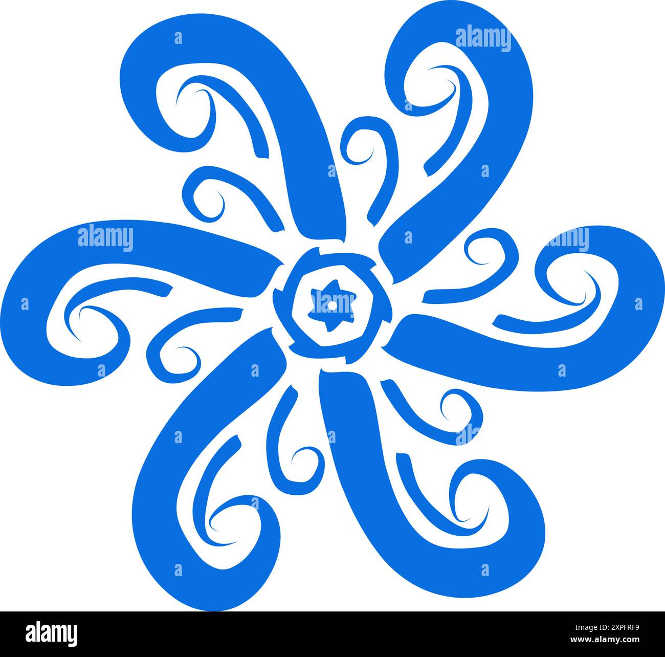 Illustration de conception de mandala ethnique patern de couleur bleue. Parfait pour les logos, icônes, autocollants, tatouages, éléments de conception pour les sites Web, les publicités et Mo Illustration de Vecteur