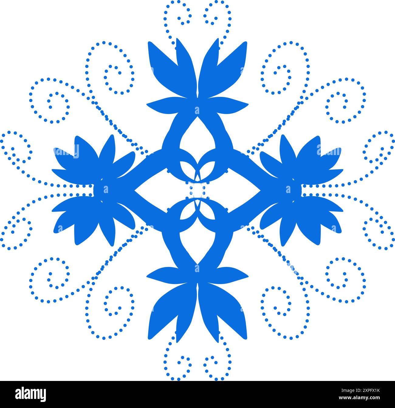 Illustration de conception de mandala ethnique patern de couleur bleue. Parfait pour les logos, icônes, autocollants, tatouages, éléments de conception pour les sites Web, les publicités et Mo Illustration de Vecteur
