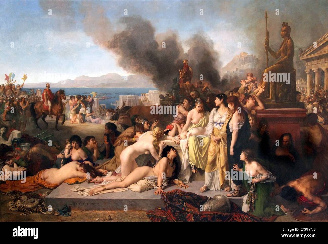 Le dernier jour de Corinthe / le Dernier Jour de Corinthe (c.1870) par Tony Robert Fleury (1837-1811).peintre français. Banque D'Images