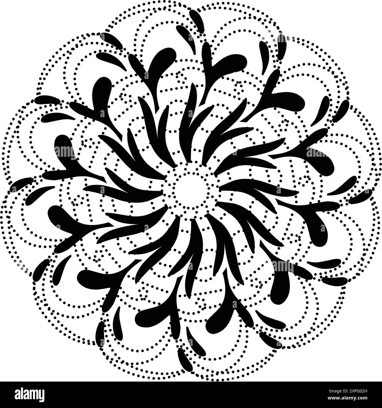 Conception d'illustration d'élément mandala tribal noir. Parfait pour les tatouages, icônes, éléments de fond et fonds d'écran, autocollants Illustration de Vecteur