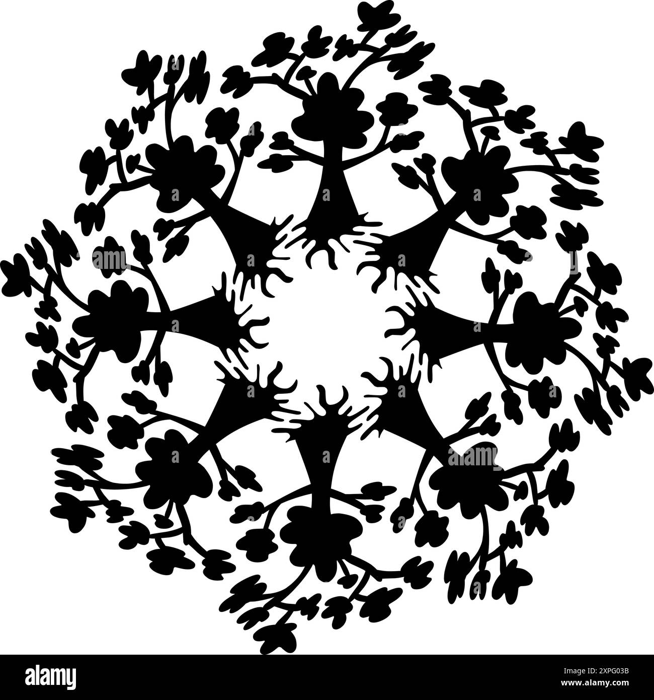 Conception d'illustration d'élément mandala tribal noir. Parfait pour les tatouages, icônes, éléments de fond et fonds d'écran, autocollants Illustration de Vecteur