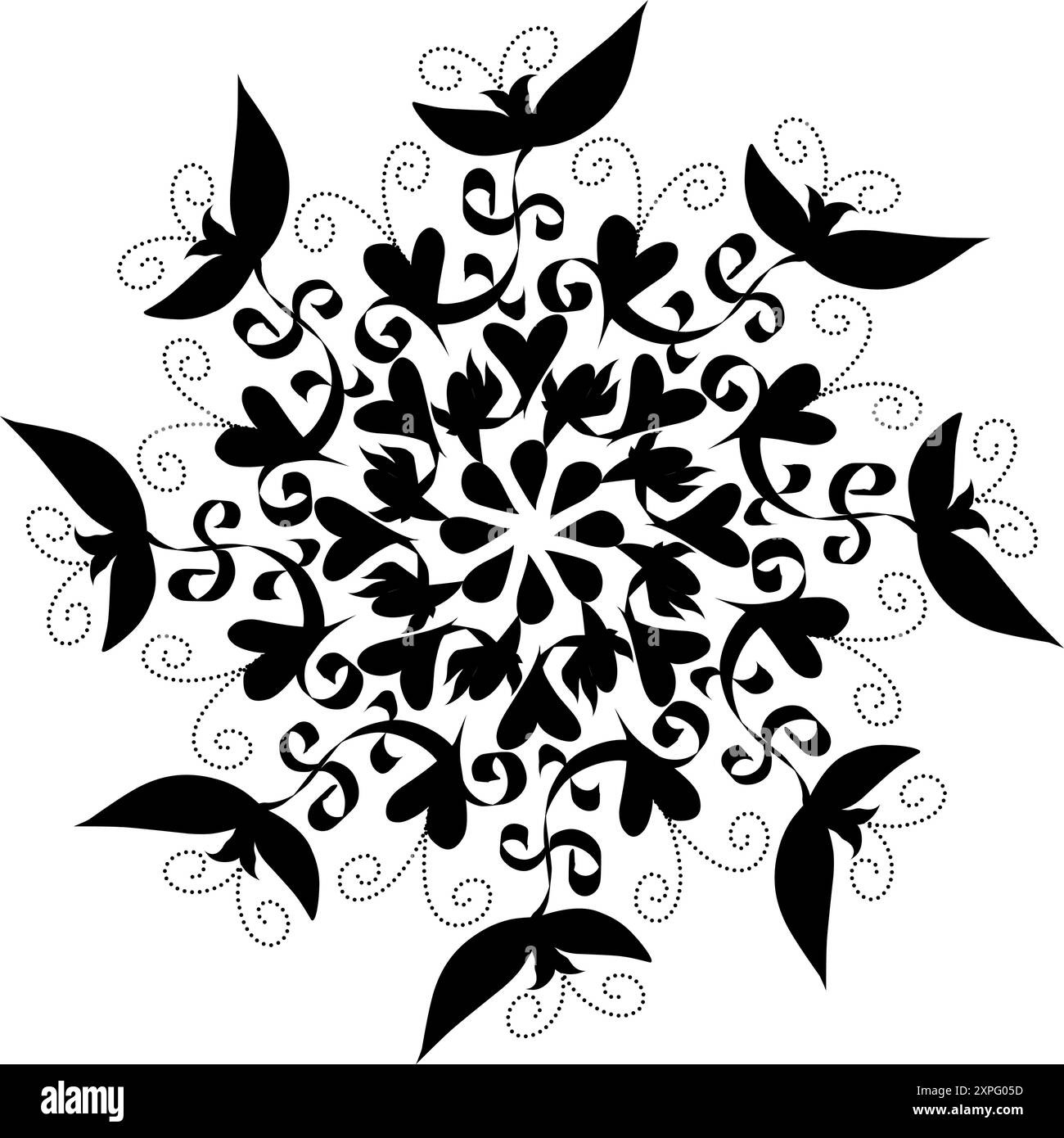 Conception d'illustration d'élément mandala tribal noir. Parfait pour les tatouages, icônes, éléments de fond et fonds d'écran, autocollants Illustration de Vecteur