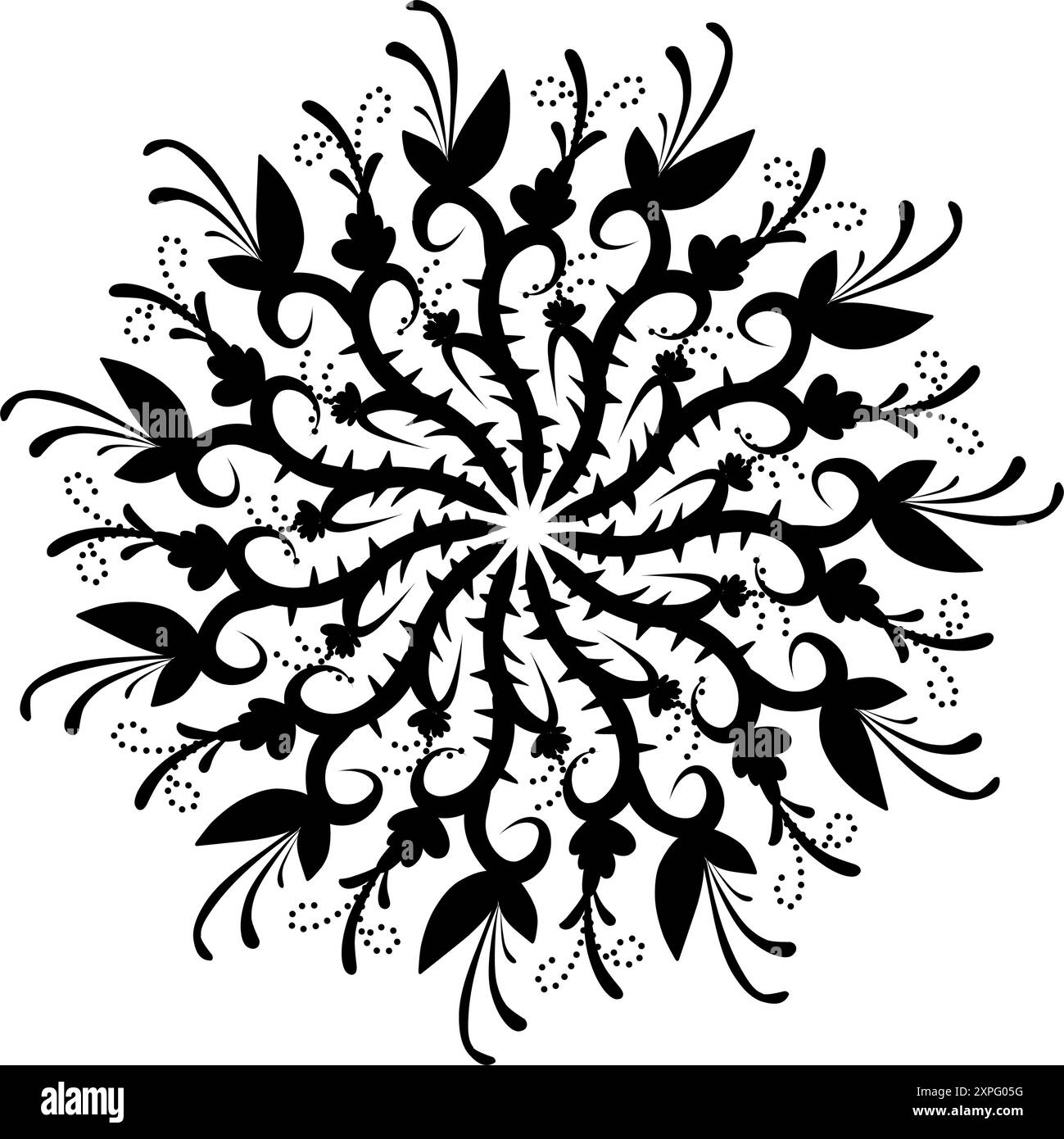 Conception d'illustration d'élément mandala tribal noir. Parfait pour les tatouages, icônes, éléments de fond et fonds d'écran, autocollants Illustration de Vecteur