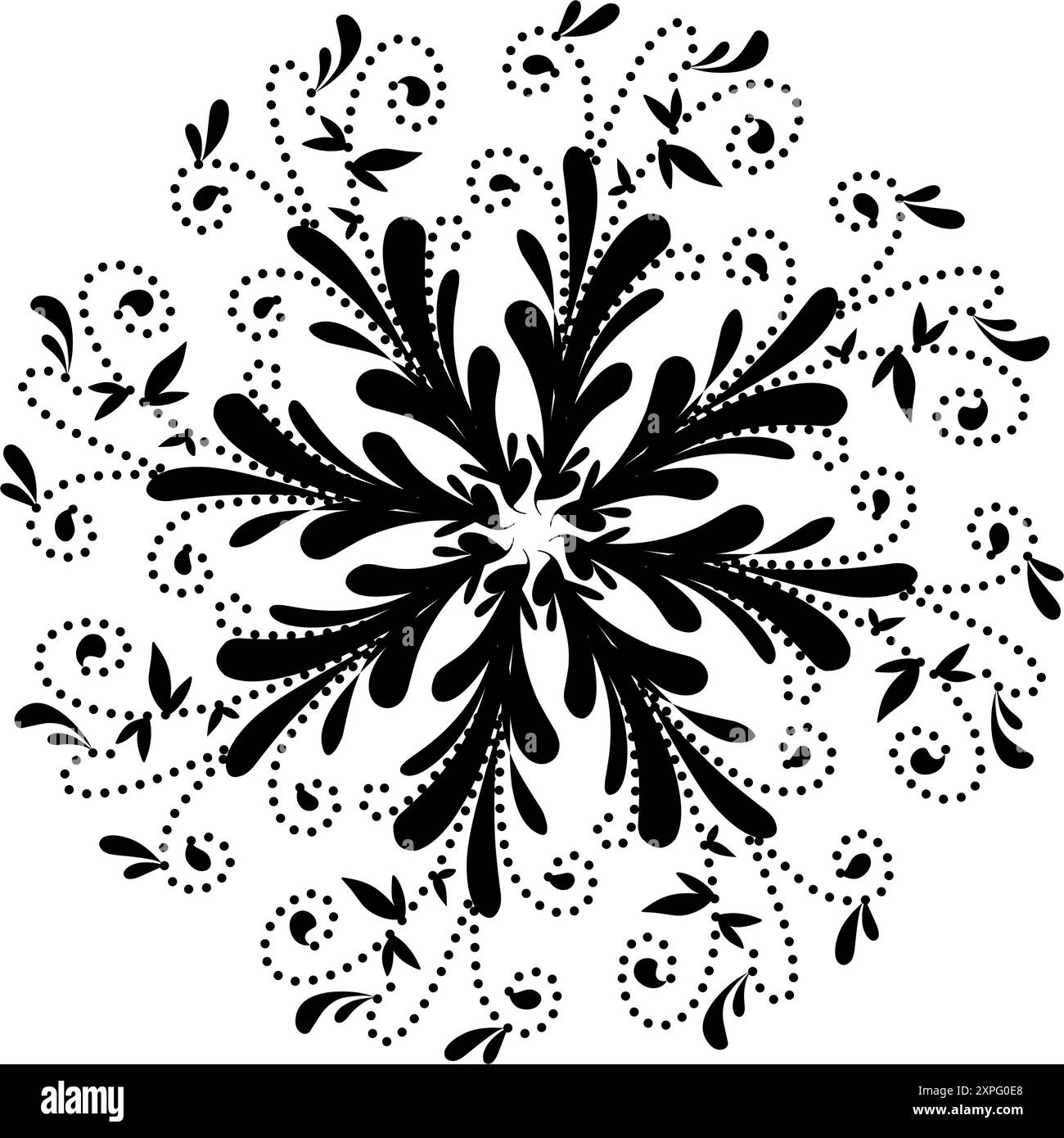 Conception d'illustration d'élément mandala tribal noir. Parfait pour les tatouages, icônes, éléments de fond et fonds d'écran, autocollants Illustration de Vecteur