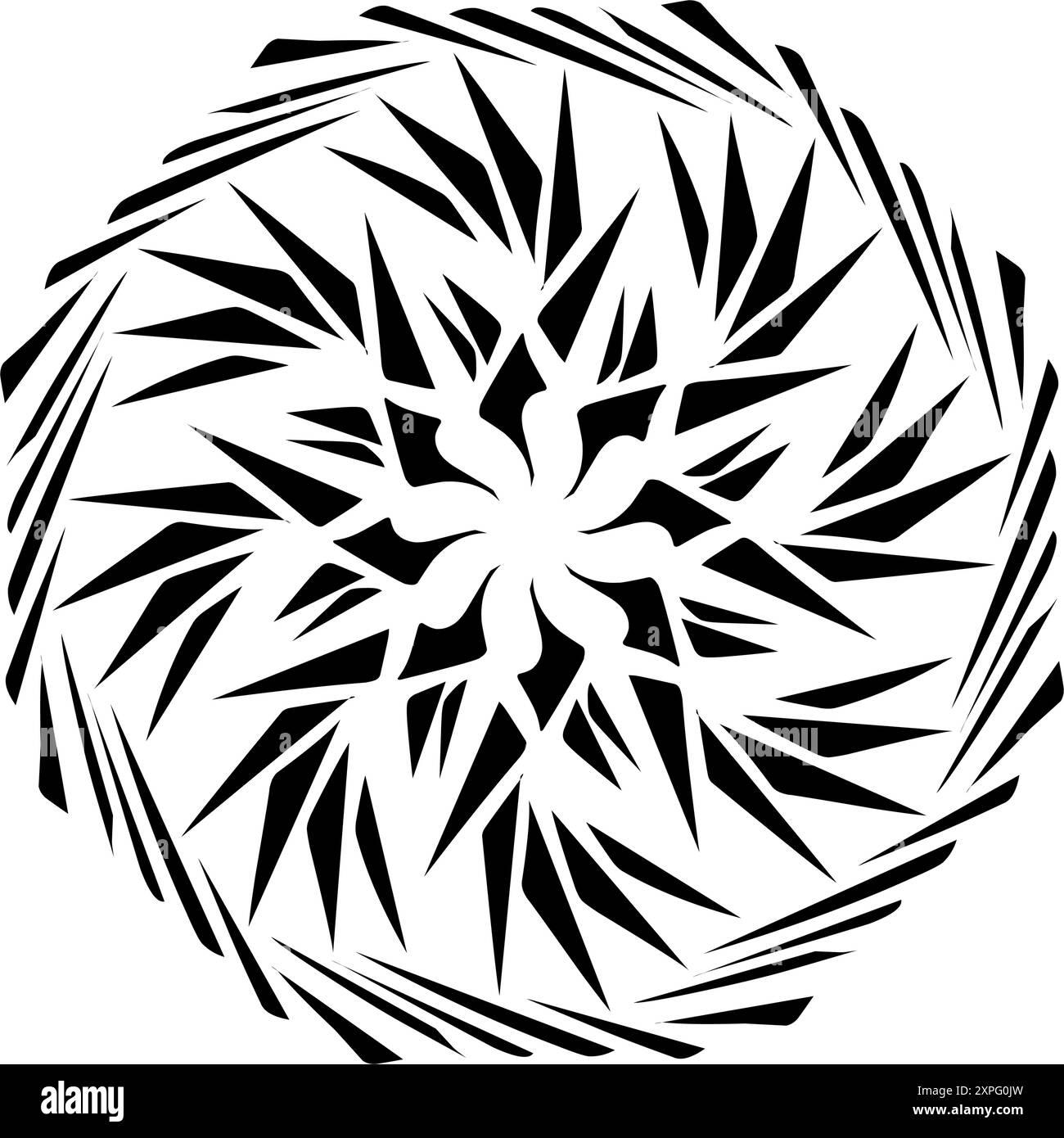 Conception d'illustration d'élément mandala tribal noir. Parfait pour les tatouages, icônes, éléments de fond et fonds d'écran, autocollants Illustration de Vecteur